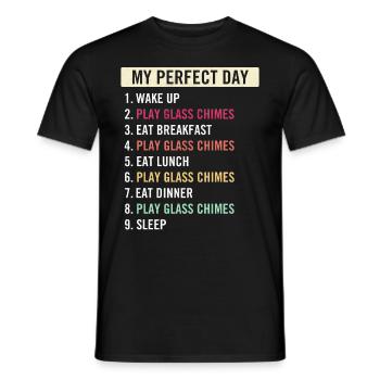 Funny Glass Chimes Players Glass Chimes Lovers - Männer T-Shirt - Schwarz - Vorne - AI Model Male 178 light (178cm)