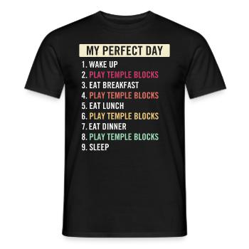 Funny Temple Blocks Players Temple Blocks Lovers - Men's T-Shirt - black - Front - AI Model Male 178 light (178cm)