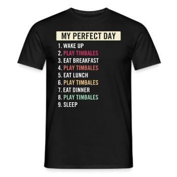 Funny Timbales Quotes Timbalero Instrument Players - Men's T-Shirt - black - Front - AI Model Male 178 light (178cm)
