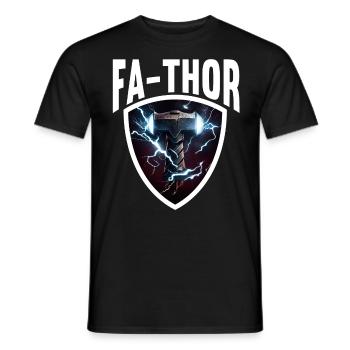 Papa Vathor Va Thor Vatertag Vatertagsgeschenk - Männer T-Shirt - Schwarz - Vorne - AI Model Male 178 light (178cm)