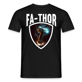 Papa Vathor Va Thor Vatertag Vatertagsgeschenk - Männer T-Shirt - Schwarz - Vorne - AI Model Male 178 light (178cm)