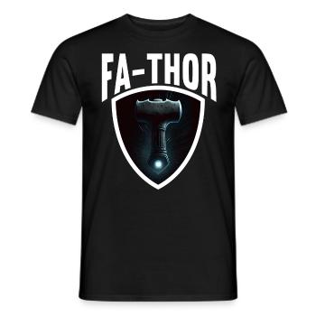 Papa Vathor Va Thor Fête des pères Fête des pères Cadeau de fête des pères - T-shirt homme - noir - Devant - AI Model Male 178 light (178cm)