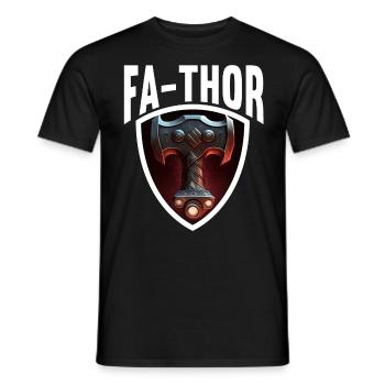 Papa Vathor Va Thor Fête des pères Fête des pères Cadeau de fête des pères - T-shirt homme - noir - Devant - AI Model Male 178 light (178cm)