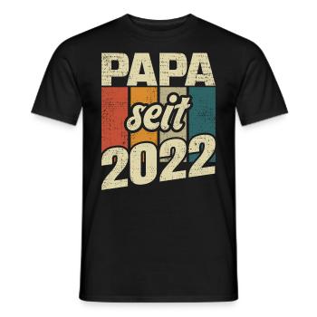 Papa Geschenk Papa 2022 Vater - Männer T-Shirt - Schwarz - Vorne - AI Model Male 178 light (178cm)