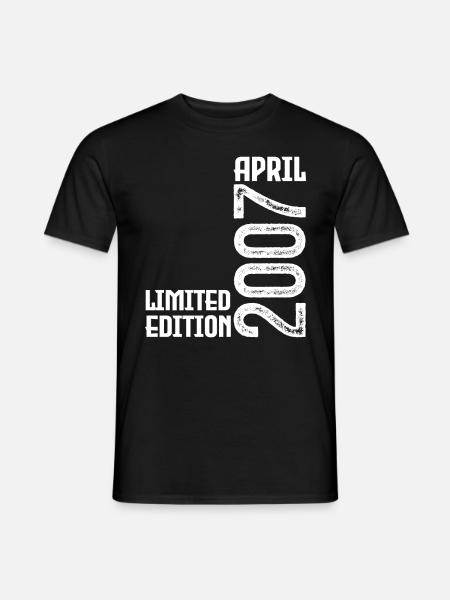Geschenk April 2007. Geburtstag April 2007. April. - Männer T-Shirt - Schwarz