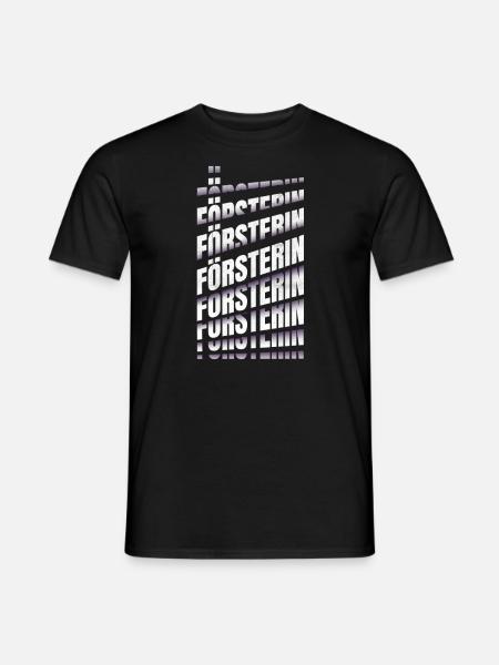 Forstwirt Spruch Försterin - Männer T-Shirt - Schwarz