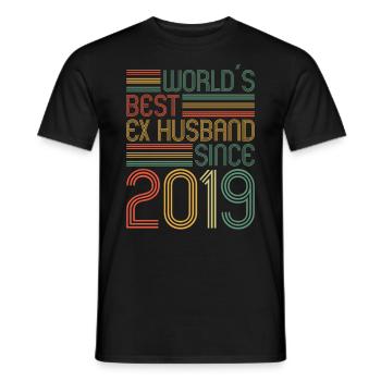 Worlds Bets Ex Husband since 2019 Divorce - Men's T-Shirt - black - Front - AI Model Male 178 light (178cm)