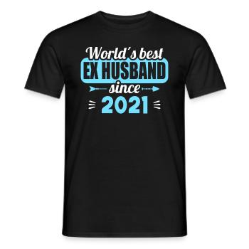 Worlds Bets Ex Husband since 2021 Divorce - Men's T-Shirt - black - Front - AI Model Male 178 light (178cm)