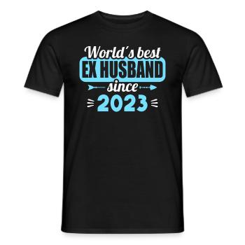 Worlds Bets Ex Husband since 2023 Divorce - Men's T-Shirt - black - Front - AI Model Male 178 light (178cm)