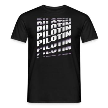Flugzeug Spruch Pilotin - Männer T-Shirt - Schwarz - Vorne - AI Model Male 178 light (178cm)