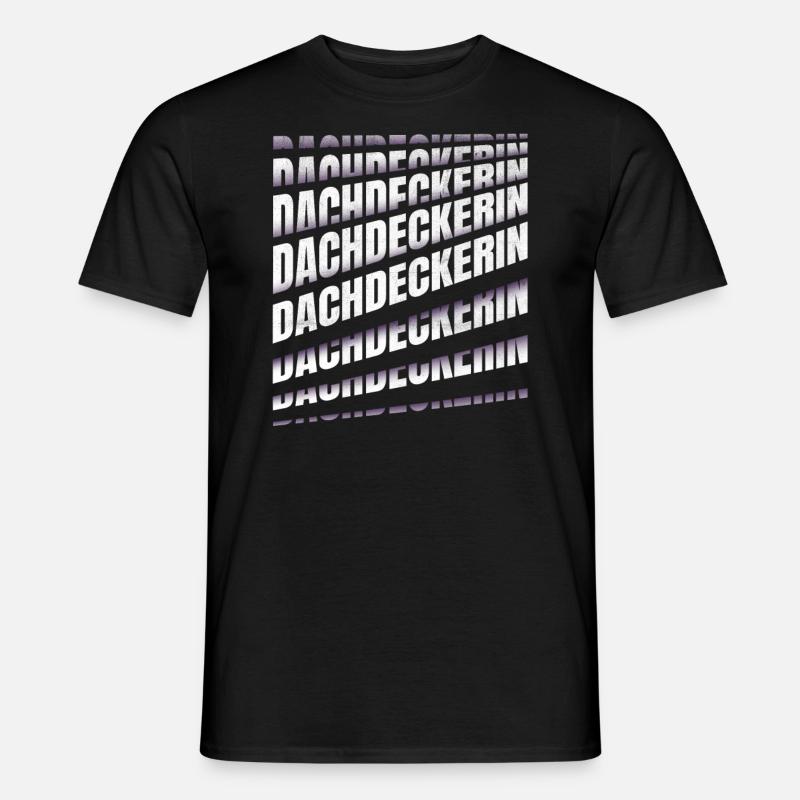 Dachdecker Spruch Handwerker Dachdeckerin - Männer T-Shirt - Schwarz