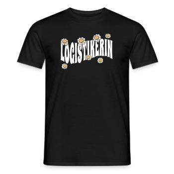 Logistik niedliche Blumen Logistikerin - Männer T-Shirt - Schwarz - Vorne - AI Model Male 178 light (178cm)