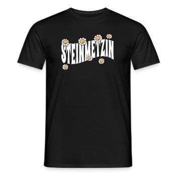 Handwerker Steinmetz niedliche Blumen Steinmetzin - Männer T-Shirt - Schwarz - Vorne - AI Model Male 178 light (178cm)