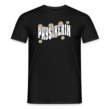 Physik niedliche Blumen Physikerin - Männer T-Shirt - Schwarz - Vorne - AI Model Male 178 light (178cm)