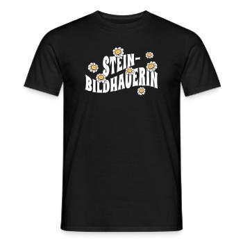 Handwerker niedliche Blumen Steinmetzin - Männer T-Shirt - Schwarz - Vorne - AI Model Male 178 light (178cm)