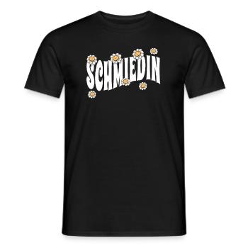 Schmied niedliche Blumen Handwerker Schmiedin - Männer T-Shirt - Schwarz - Vorne - AI Model Male 178 light (178cm)