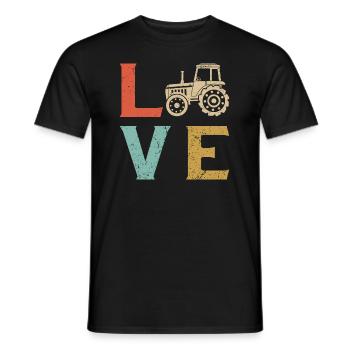 J'aime tracteur t-shirt agriculteur - T-shirt homme - noir - Devant - AI Model Male 178 light (178cm)
