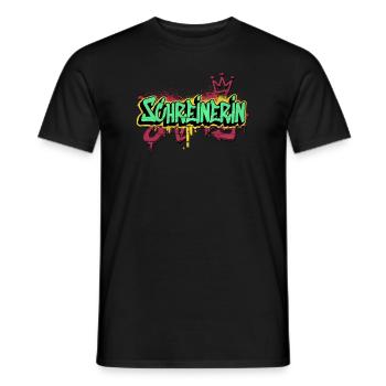 Schreiner Graffiti-Art Schreinerin - Männer T-Shirt - Schwarz - Vorne - AI Model Male 178 light (178cm)