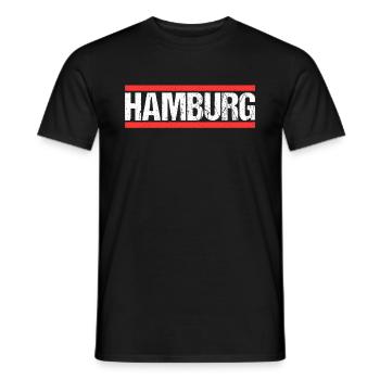 Hamburgerin Hamburger Hamburg - Männer T-Shirt - Schwarz - Vorne - AI Model Male 178 light (178cm)