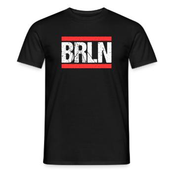 Berlin Berlinerin Berliner Stadt Berlin - Männer T-Shirt - Schwarz - Vorne - AI Model Male 178 light (178cm)