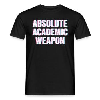 Studenten Absolute Academic Weapon - Männer T-Shirt - Schwarz - Vorne - AI Model Male 178 light (178cm)