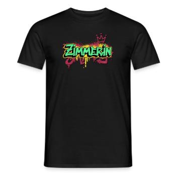 Zimmerer Graffiti-Art Zimmerin - Männer T-Shirt - Schwarz - Vorne - AI Model Male 178 light (178cm)