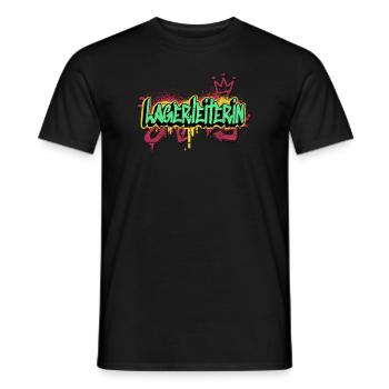 Logistik Graffiti-Art Logistikerin Lagerleiterin - Männer T-Shirt - Schwarz - Vorne - AI Model Male 178 light (178cm)