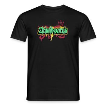 Handwerker Graffiti-Art Steinmetzin - Männer T-Shirt - Schwarz - Vorne - AI Model Male 178 light (178cm)