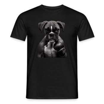 Boxer Hundebesitzer Hund Hunde Hunderasse Boxer - Männer T-Shirt - Schwarz - Vorne - AI Model Male 178 light (178cm)