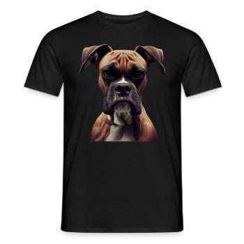 Boxer Hundebesitzer Hund Hunde Hunderasse Boxer - Männer T-Shirt - Schwarz - Vorne - AI Model Male 178 light (178cm)