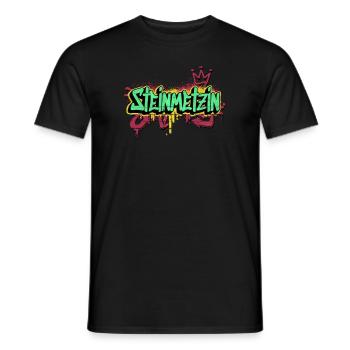 Handwerker Steinmetz Graffiti-Art Steinmetzin - Männer T-Shirt - Schwarz - Vorne - AI Model Male 178 light (178cm)