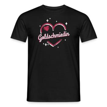 Juwelier Kollegin niedliches Herz Goldschmiedin - Männer T-Shirt - Schwarz - Vorne - AI Model Male 178 light (178cm)