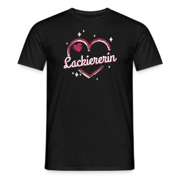 Maler Anstreicher Kollegin niedliches Herz - Männer T-Shirt - Schwarz - Vorne - AI Model Male 178 light (178cm)