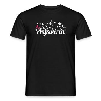 Physik Kollegin Schmetterlinge Physikerin - Männer T-Shirt - Schwarz - Vorne - AI Model Male 178 light (178cm)