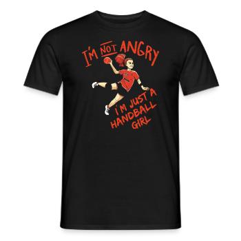 Handball Joueur Handball Handball Filles - T-shirt homme - noir - Devant - AI Model Male 178 light (178cm)