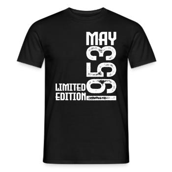 Gift may 1953. Anniversary May 1953. May 1953. - Men's T-Shirt - black - Front - AI Model Male 178 light (178cm)