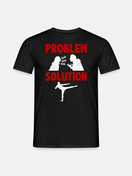 Kickboxing Kickboxer Problem Solution Hobby - Männer T-Shirt - Schwarz