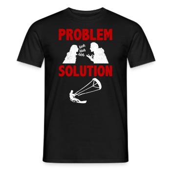 Kiteboarding Kitesurfing Extreme Problem Solution - Männer T-Shirt - Schwarz - Vorne - AI Model Male 178 light (178cm)