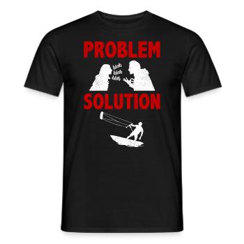 Kitesurf Kitesurf Sport Problème Solution - T-shirt homme - noir - Devant - AI Model Male 178 light (178cm)