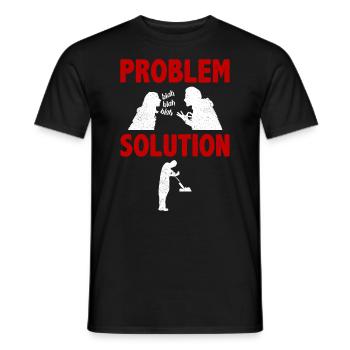Knife Throwing Knife Thrower Problem Solution - Männer T-Shirt - Schwarz - Vorne - AI Model Male 178 light (178cm)