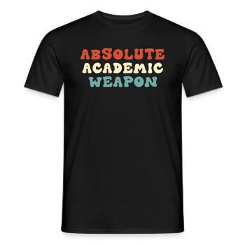 Studenten Absolute Academic Weapon - Männer T-Shirt - Schwarz - Vorne - AI Model Male 178 light (178cm)