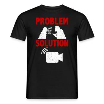 Livestreaming Streamer Live Video Problem Solution - Männer T-Shirt - Schwarz - Vorne - AI Model Male 178 light (178cm)
