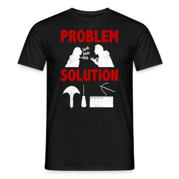 Leather Tooling Leather Mallet Problem Solution - Men's T-Shirt - black - Front - AI Model Male 178 light (178cm)