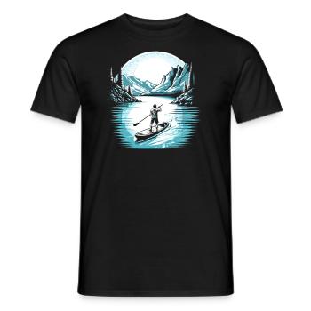 SUP Stand Up Paddle paddleboarding Stehpaddler SUP - Männer T-Shirt - Schwarz - Vorne - AI Model Male 178 light (178cm)