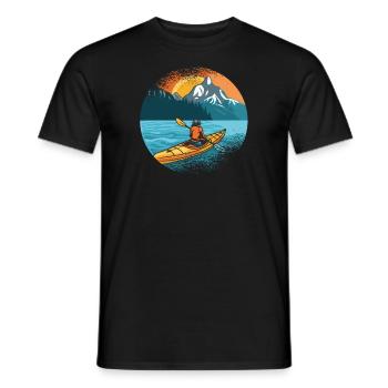 KAYAKS CANOË RAFTING BATEAU Kayak Pagayer - T-shirt homme - noir - Devant - AI Model Male 178 light (178cm)