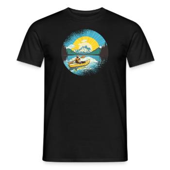 KAYAKS CANOË RAFTING BATEAU Kayak Pagayer - T-shirt homme - noir - Devant - AI Model Male 178 light (178cm)