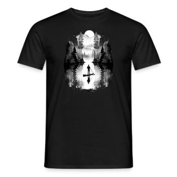 SUP Stand Up Paddle paddleboarding Stehpaddler - Männer T-Shirt - Schwarz - Vorne - AI Model Male 178 light (178cm)