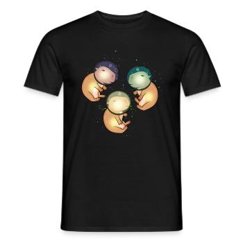 Capybara Gift Astronaut Space Capybara - Men's T-Shirt - black - Front - AI Model Male 178 light (178cm)