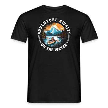 KAYAKS CANOË RAFTING BATEAU Kayak water-paddle - T-shirt homme - noir - Devant - AI Model Male 178 light (178cm)