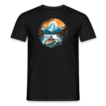 KAYAKS CANOË RAFTING BATEAU Kayak Pagayer - T-shirt homme - noir - Devant - AI Model Male 178 light (178cm)